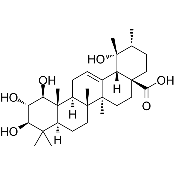 1,2,3,19-Tetrahydroxy-12-ursen-28-oic acid 113558-03-5